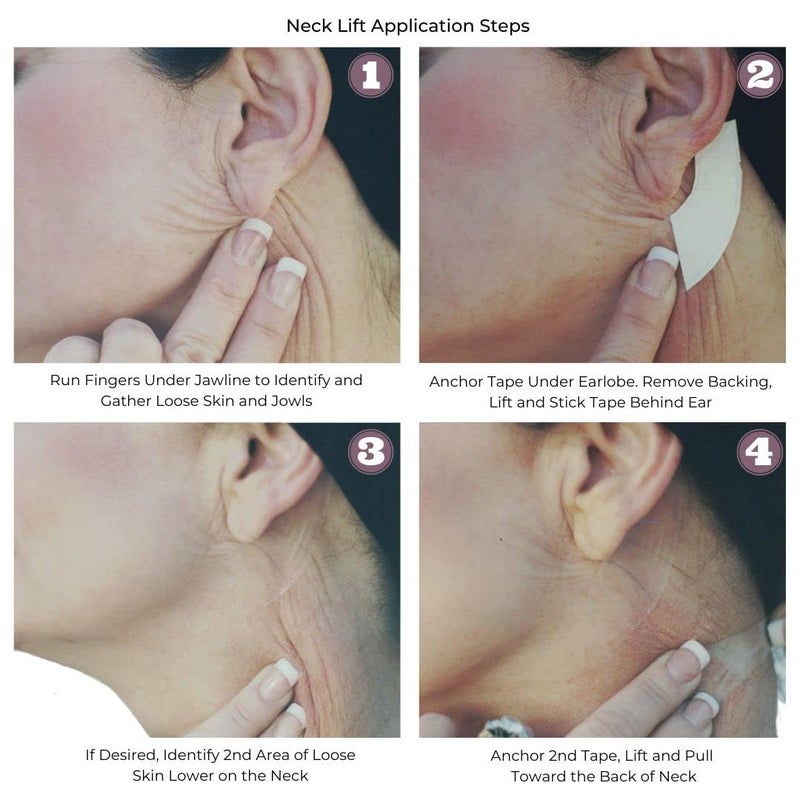 Bring It Up Instant Neck Lift Tape 30 Day Supply, Transparent Neck Lifting Anti Wrinkle Stickers - Tones Sagging Necklines Instantly - Made in USA - Image 4
